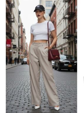 Odd Muse The Ultimate Muse Cargo Trousers in Tan Size Small